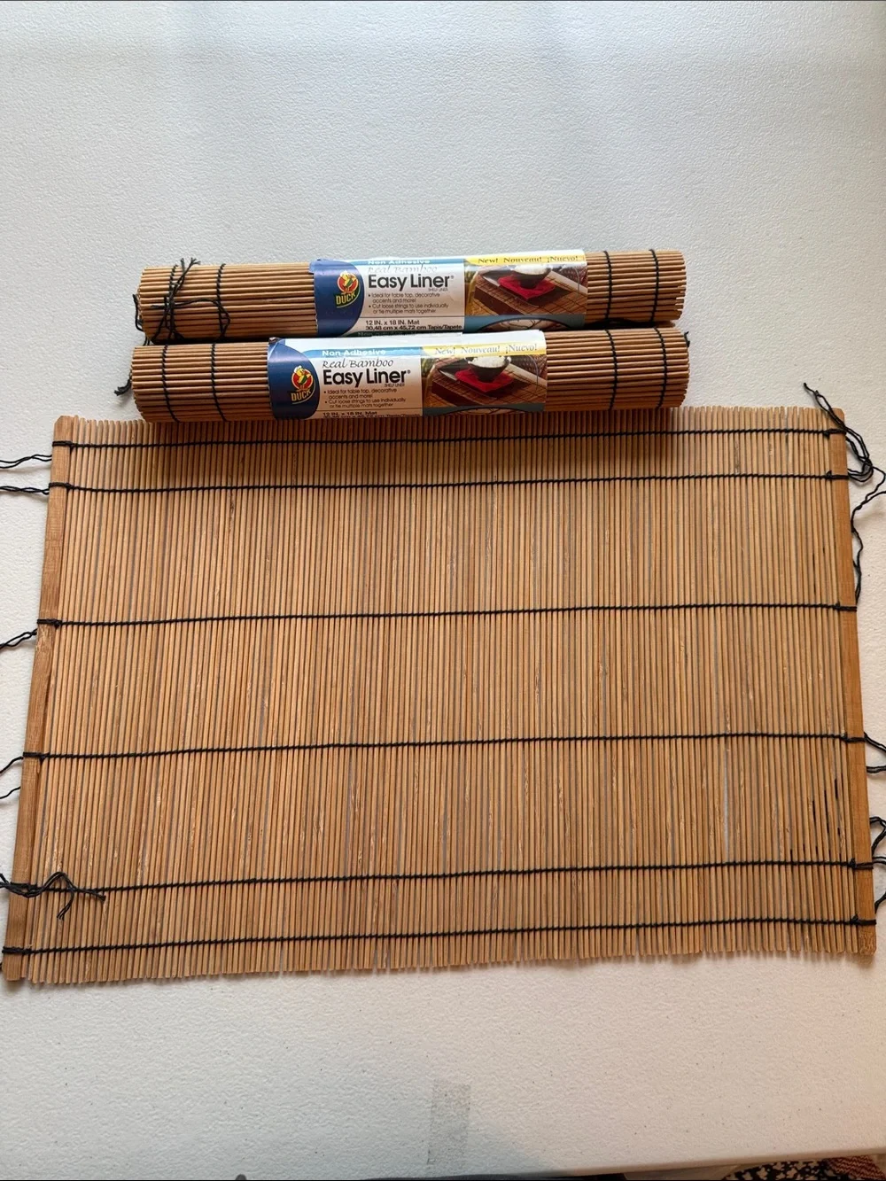 Vintage Duck Easy Liner Bamboo Kitchen Shelf/Drawer Liner - Natural Brown Lot 3
